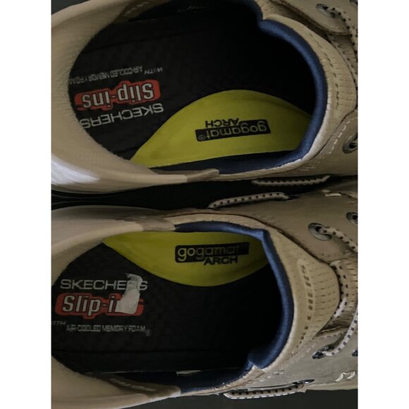 Skechers Mens Slip-Ins with Air-Cooled Memory Foam Sneakers Size 9.5 Beige - Picture 6 of 8